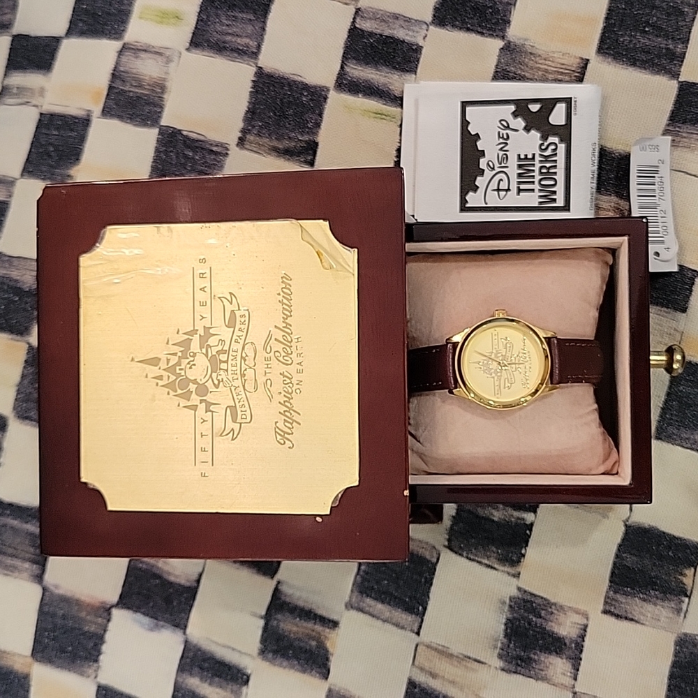 Walt Disney Timeworks 50th Anniversary Gold Watch